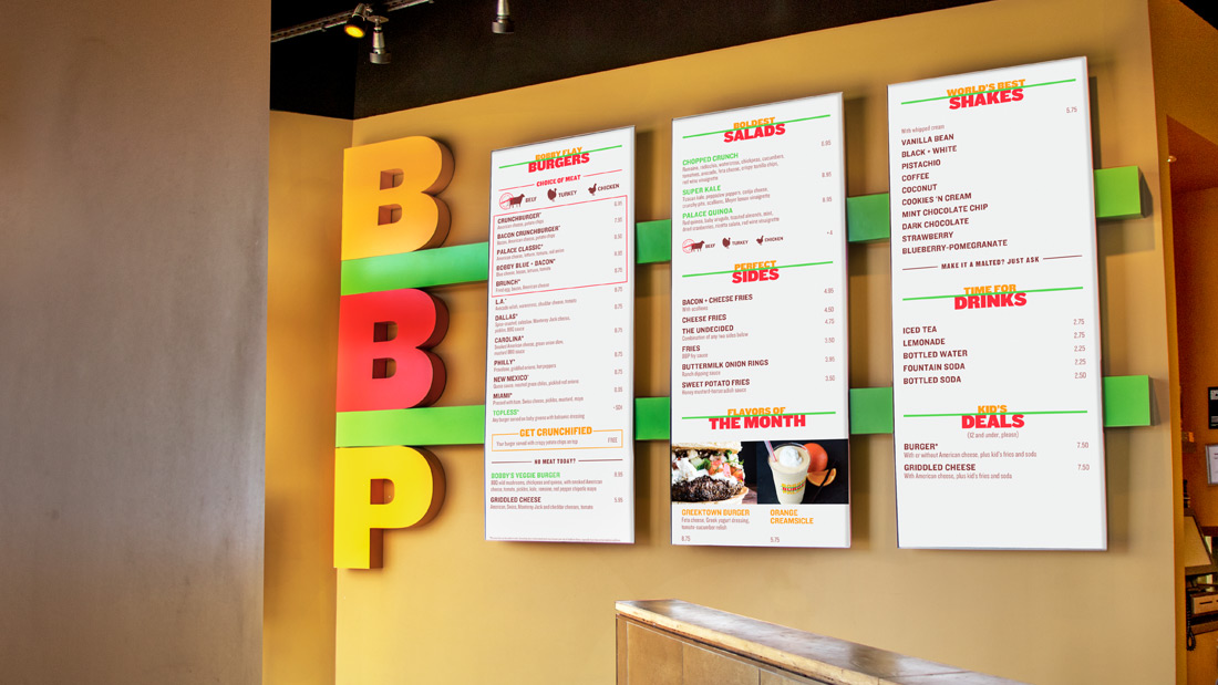 Bobby's Burger Palace - Menu Board