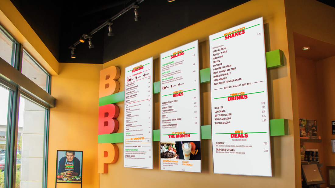 Bobby's Burger Palace - Menu Board